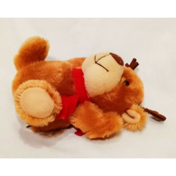 Reindeer with Scarf Plush Stuffed Animal 6" MegaToys - Picture 3 of 9